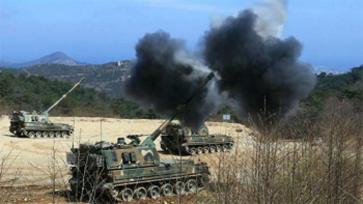 South Korea conducts live fire exercise near North Korea border